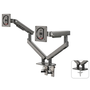 NB North Bayou Dual Monitor Desk Arm for 17-32” Screens |360° Swivel & Tilt Stand A5C