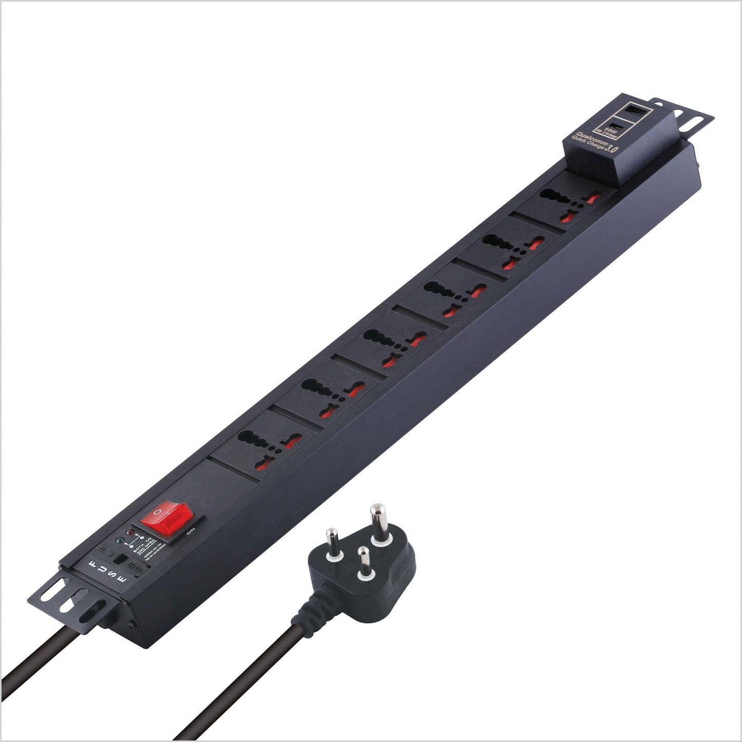MX 6 Outlet Surge 15A Power Didstribution Unit with USB-C, Wall Mount, 1.5m free shipping