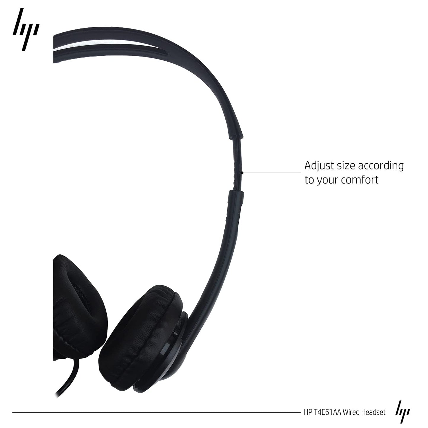 HP Stereo 3.5mm Over Ear Wired Headset with Mic (Black) T1A66AA Free Shipping