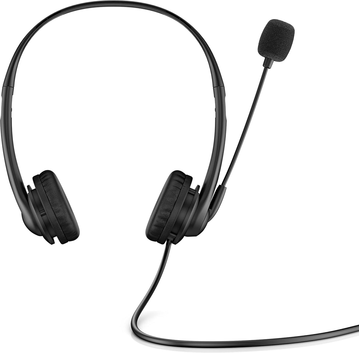 HP Stereo 3.5mm Over Ear Wired Headset with Mic (Black) T1A66AA