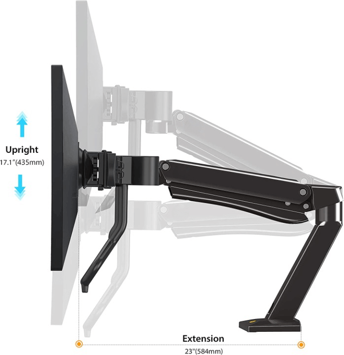 NB Gas Strut 24-32 inch Dual Screen Monitor Mount Bracket Desktop Load 2-15kgs