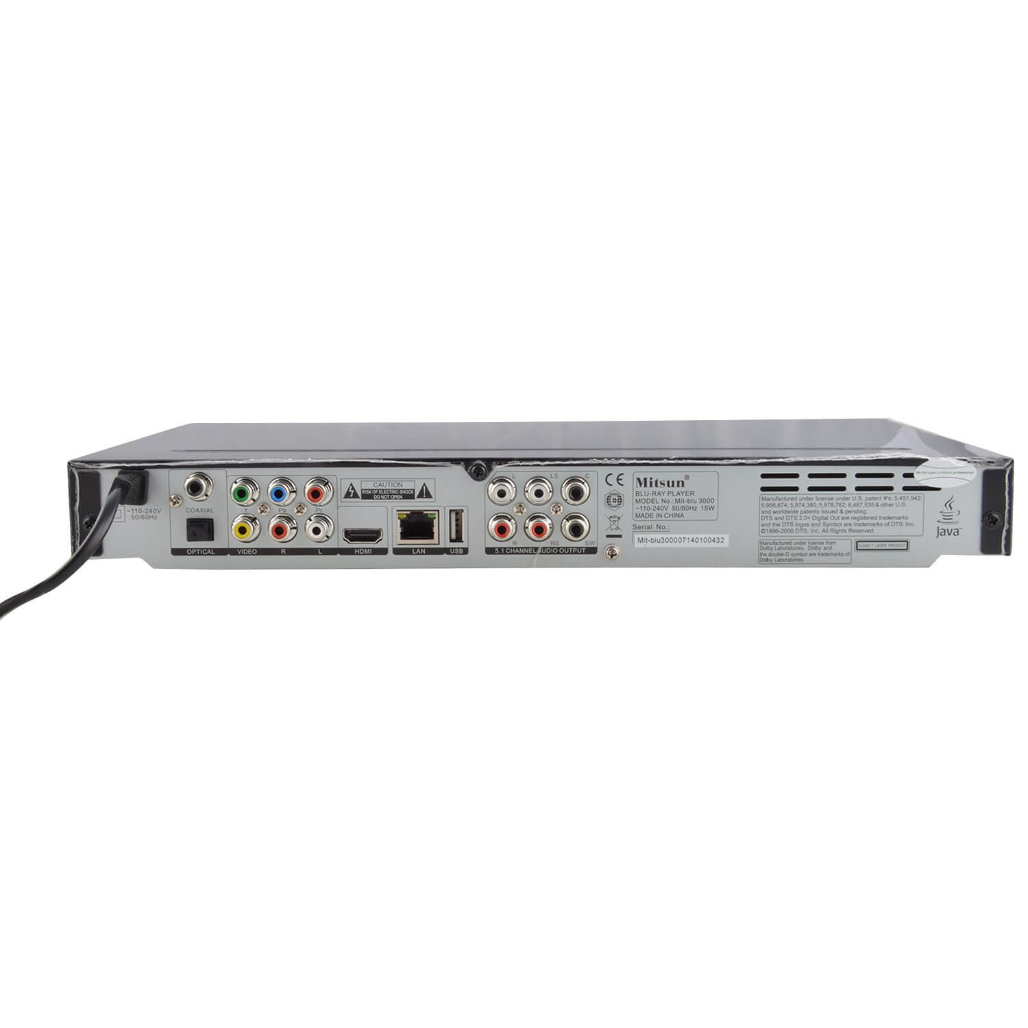 MITSUN Bluray DVD Player with DIVX/USB Port & Hard Disk Support Free Shipping