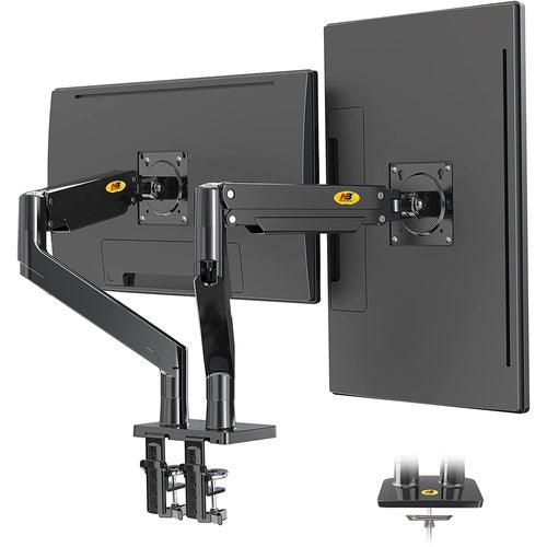 22'' to 32" Gas Strut Dual Monitor Arm Full Motion desk mount stand NB G35 - GADGET WAGON Gas Spring Arm