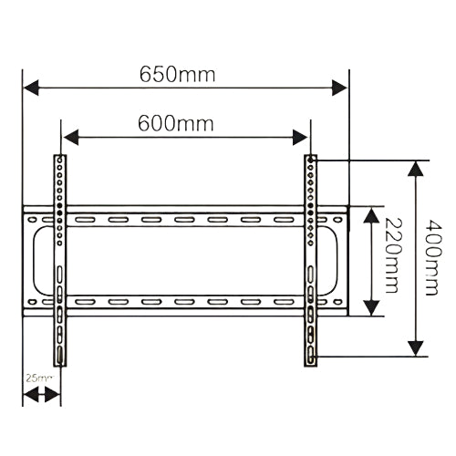 55 to 75 inches led tv wall mount heavy duty VESA 600 X 400 mm - GADGET WAGON TV Wall & Ceiling Mounts
