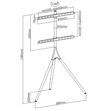 Lumi 45 to 65 inch Tv Floor Easel Studio Stand Decorative FS12-46F - GADGET WAGON Entertainment Centers & TV Stands