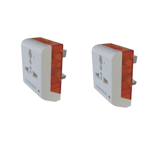 UK Converter Travel Plug Adaptor flat Pin Pack of 2 - GADGET WAGON CE