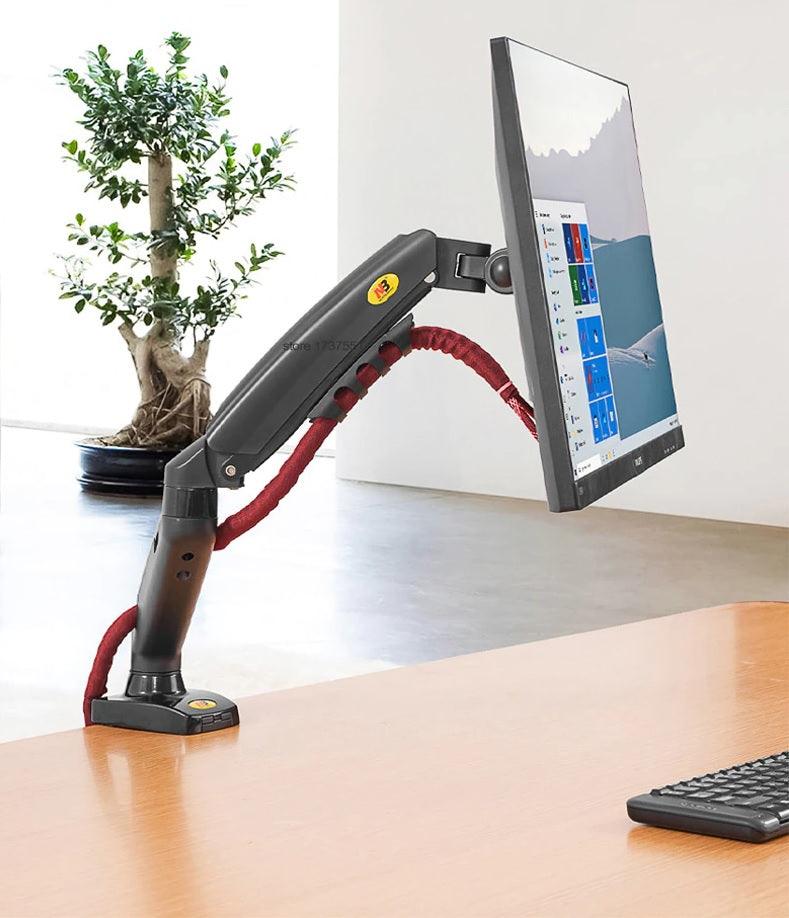 The Health and Productivity Benefits of Desk Mounted Gas Strut Monitor Arms - GADGET WAGON 