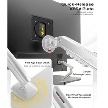 NB Ergonomic 17-32 inch Monitor Desk Arm 360 Degree Movement Heavy Duty 2-9 kgs Load Capacity Silver free shipping