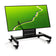 Conference Room Podium TV Cart Stand with wheels 70° Tilt & Height Adjustable