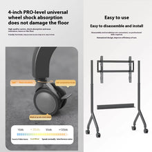 TV Movable Floor Stand Motorised Steel Video Conference Cart Remote Control Electric Adjustable Height Interactive Panel (43-90