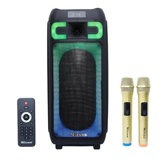 Mitsun - PS- 1801, Dual 8" Portable Speaker System