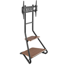 Lumi 37-75 inches Bauhaus Style Corner TV Stand with 2-Tier Wood Shelves FS40-46T free shipping