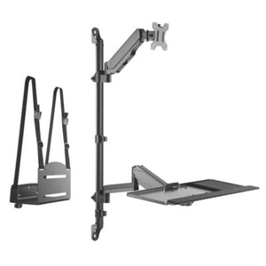 17"-32" Monitor & CPU Wall Mount Gas Spring Arm PC Computer Holder