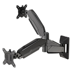 13-32" Dual Monitor Gas Spring Wall Mount 360 Degree Swivel & Tilt View FREE shipping Gadget Wagon