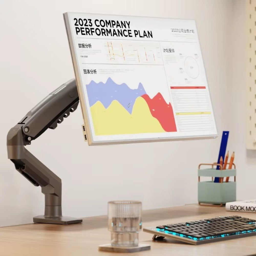 North Bayou 17-30" Gas Strut Monitor Arm Desk Mount F80 Swivel , Tilt & Rotate