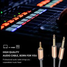 Gadget Wagon Stereo 3.5mm to Dual 6.35mm Mono P38 Cable - 2m Length | High-Quality Audio Splitter FREE SHIPPING