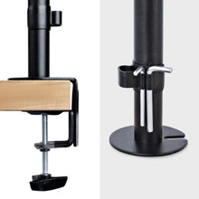 Laptop Desk Arm with Clamp and Grommet, Swivel and Tilt Function (Long Pole Monitor & Laptop Desk Arm)