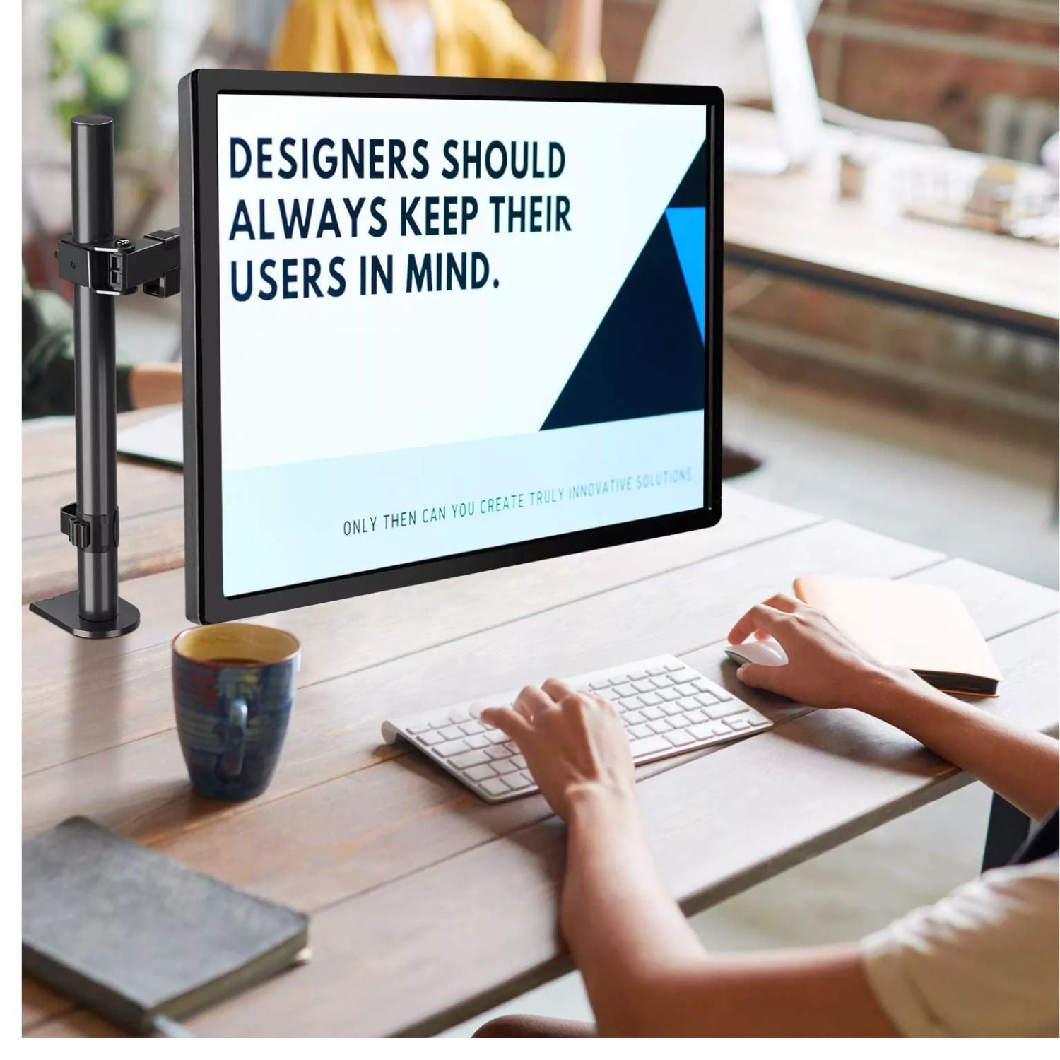 Single Monitor Desk Arm | 13-27" | 9kg Capacity | Tilt, Swivel, Clamp & Grommet FREE SHIPPING