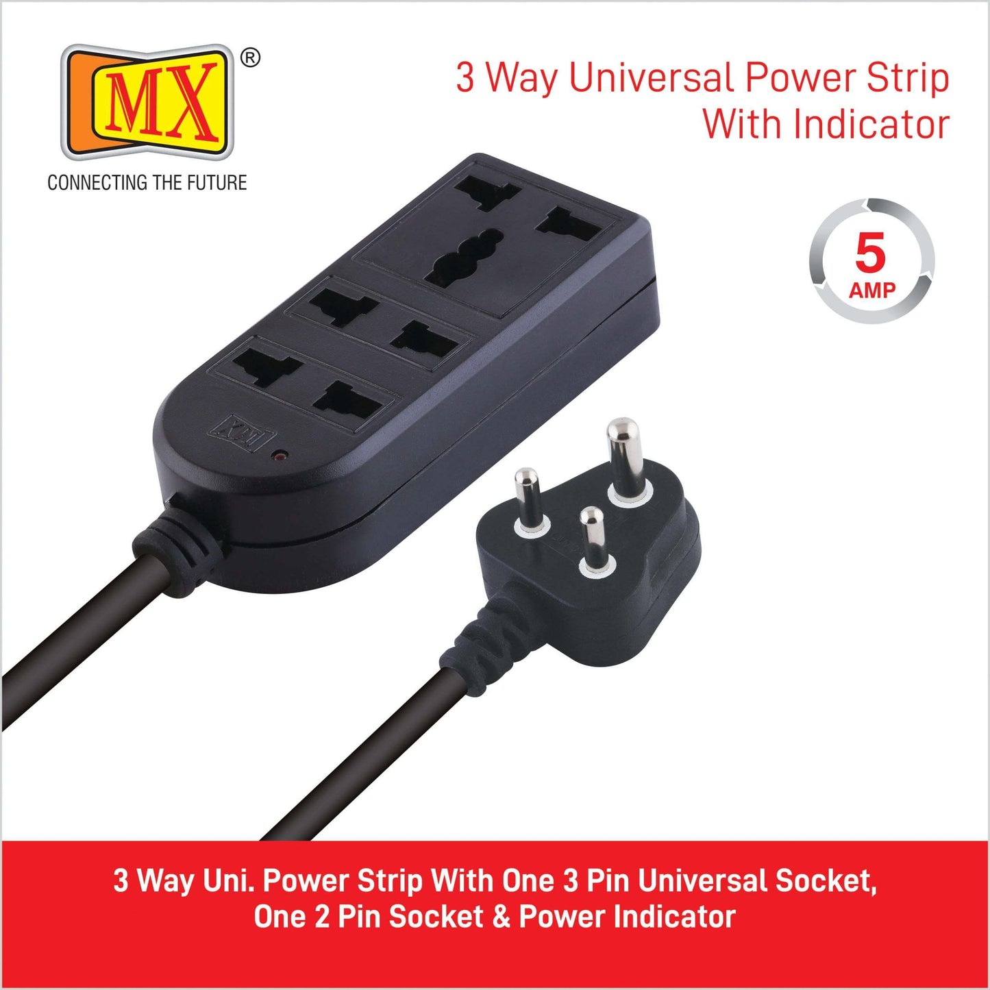 Mx Universal Power Strip 5 Feet Cord 2716