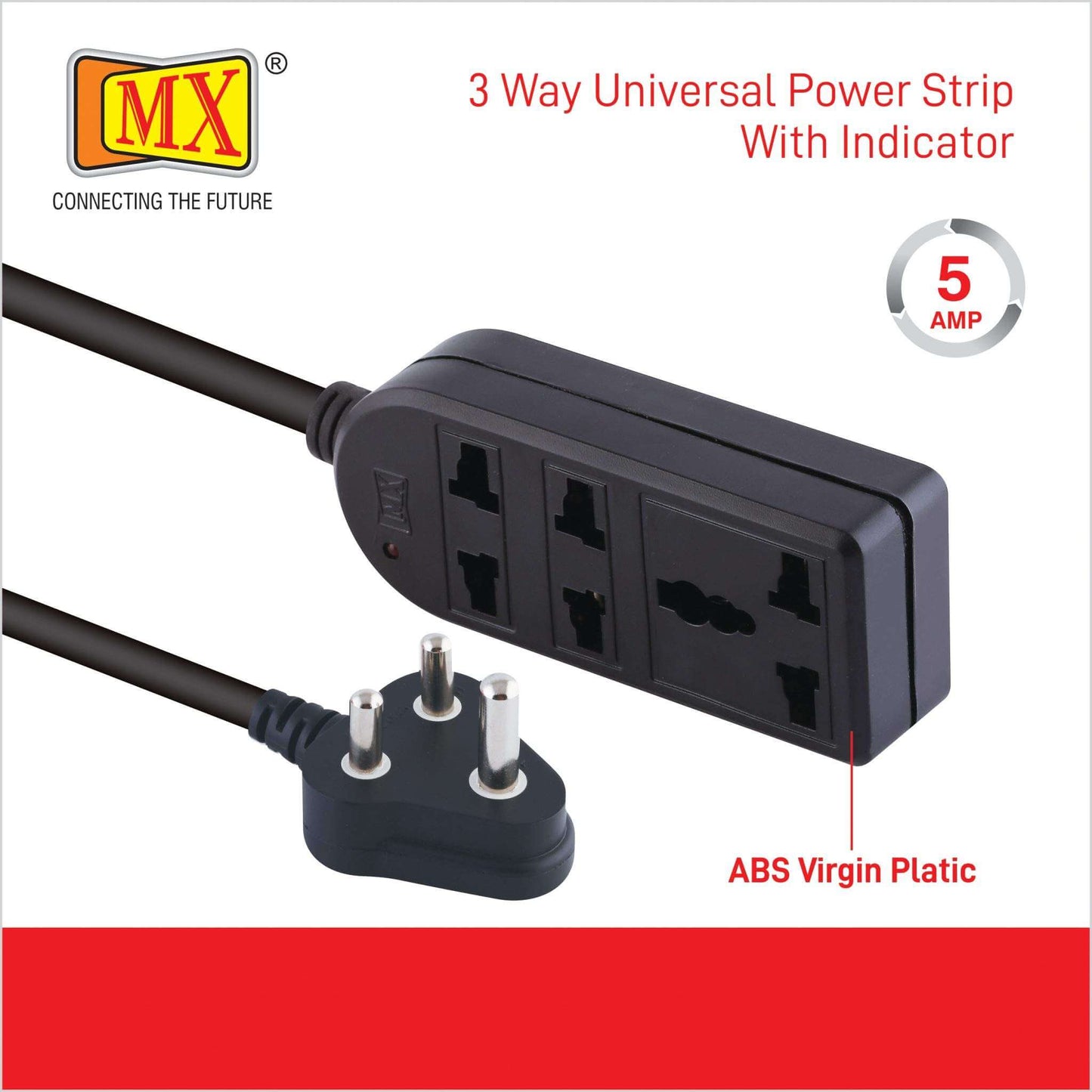 Mx Universal Power Strip 5 Feet Cord 2716