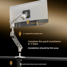 NB Ergonomic 17-32 inch Monitor Desk Arm 360 Degree Movement Heavy Duty 2-9 kgs Load Capacity Silver free shipping