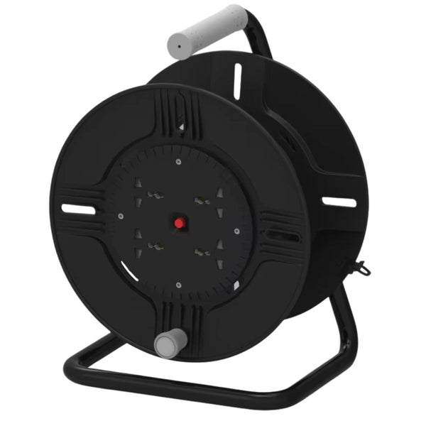 50 Meters Cable Reel Power Supply Extension Roll 4 Universal Sockets ...