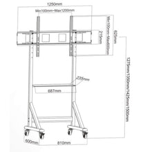 gadget wagon 50 - 100 Inches Interactive Display Screens Trolley cart Lockable wheels 100 kgs Movable FREE Shipping