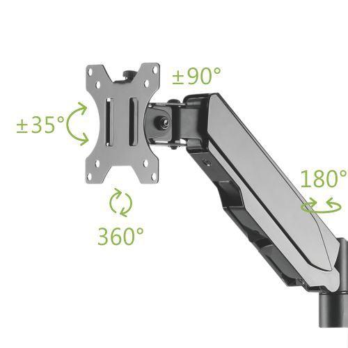Gadget Wagon 22 - 32" monitor mount Pole held floating sit-stand desk converter with single DWS20-C01 Free Shipping