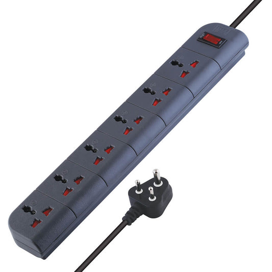 MX 6 Outlet Surge Protector 1.5 mtr Power Cord,safety Shutter