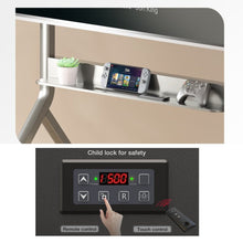 TV Movable Floor Stand Motorised Steel Video Conference Cart Remote Control Electric Adjustable Height Interactive Panel (43-90