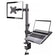31.5" Long Pole Laptop Desk Arm with Clamp and Grommet, Swivel and Tilt Function