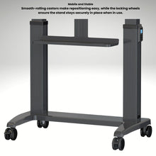 70-120 inch TV Cart Motorized Stand Interactive Panel Lift Heavy Duty | 136.4 Kgs Load Capacity T100