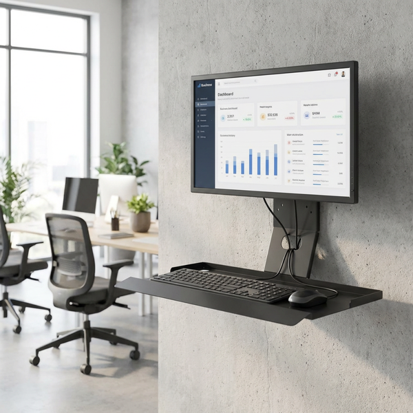 Monitor Wall Keyboard 13-27 Inches Monitor & Keyboard Wall Mount with Cable Management ...