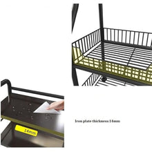 Gadget Wagon Microwave Oven Rack Metal Kitchen Trolley Cart – 4 Tier Movable Storage Organizer free shipping