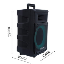 8 Inches Portable Bluetooth Speaker with Wireless Mic