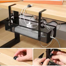 Gadget Wagon Cable Management Tray Organizer Under Desk Office and Home No Drill Metal, Black Free shipping