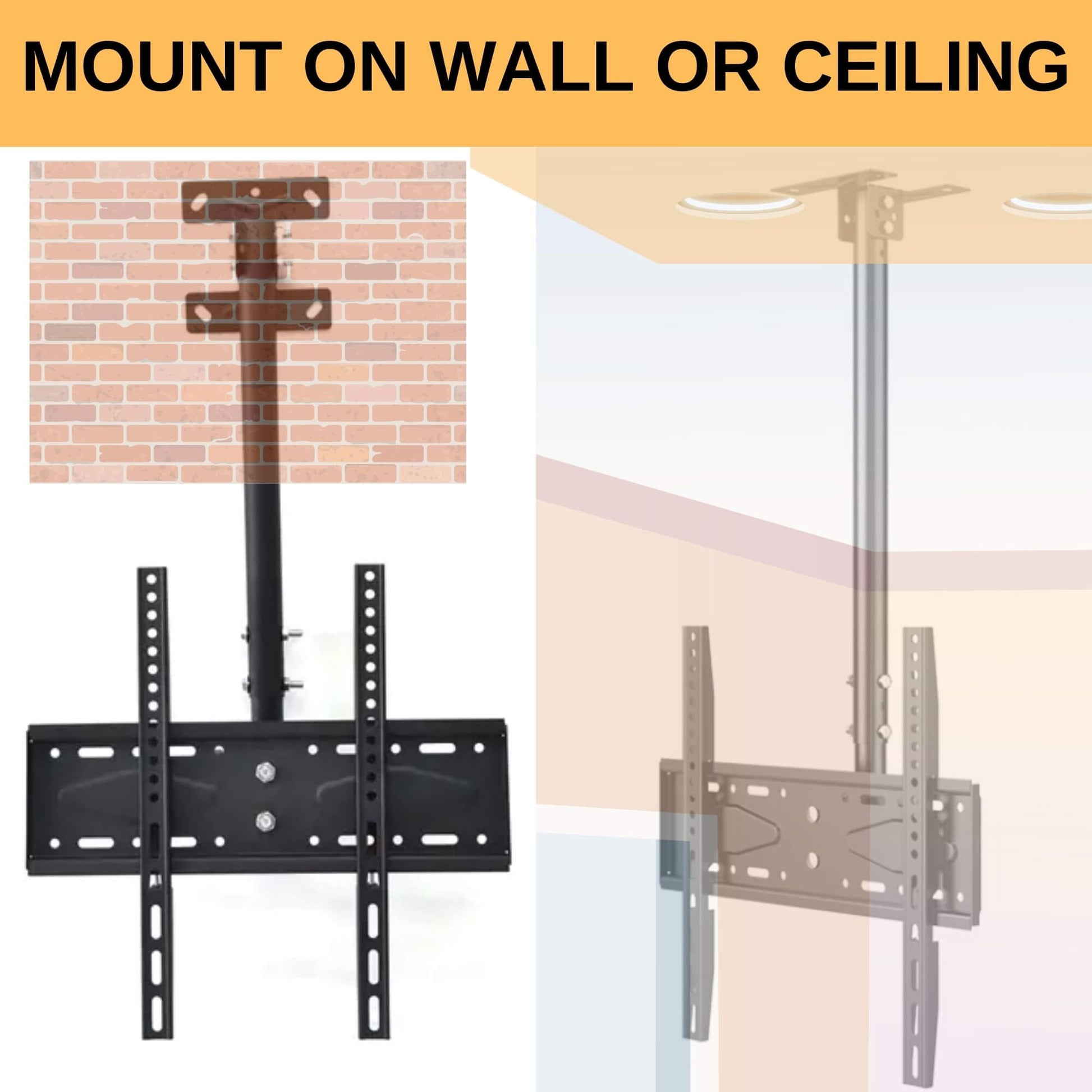 Gadget Wagon 32 - 55 Inches LED TV Ceiling Mount upto 3 Feet Wall with Tilt 15 degrees free shipping