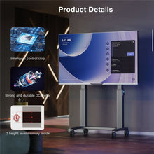 70-120 inch TV Cart Motorized Stand Interactive Panel Lift Heavy Duty | 136.4 Kgs Load Capacity T100