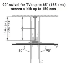 Gadget Wagon 43 50 55 65 inch right angle TV Wall Mount 90 degree Swivel and Tilt function free shipping