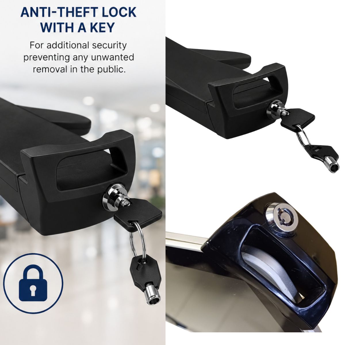 LUMI PAD29-01 Anti-Theft Tablet VESA Mount Clamp | 7.9”–12.5” Universal Tablet Holder for Retail, POS & Hospitality | Secure & Ergonomic Desk/Arm Adapter