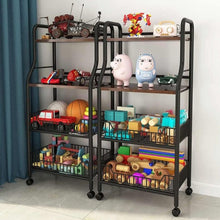 Gadget Wagon Microwave Oven Rack Metal Kitchen Trolley Cart – 4 Tier Movable Storage Organizer free shipping