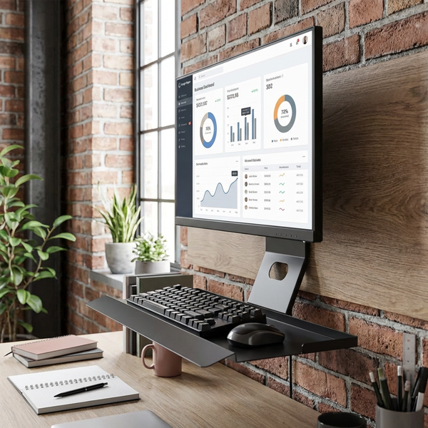 Monitor Wall Keyboard 13-27 Inches Monitor & Keyboard Wall Mount with Cable Management ...