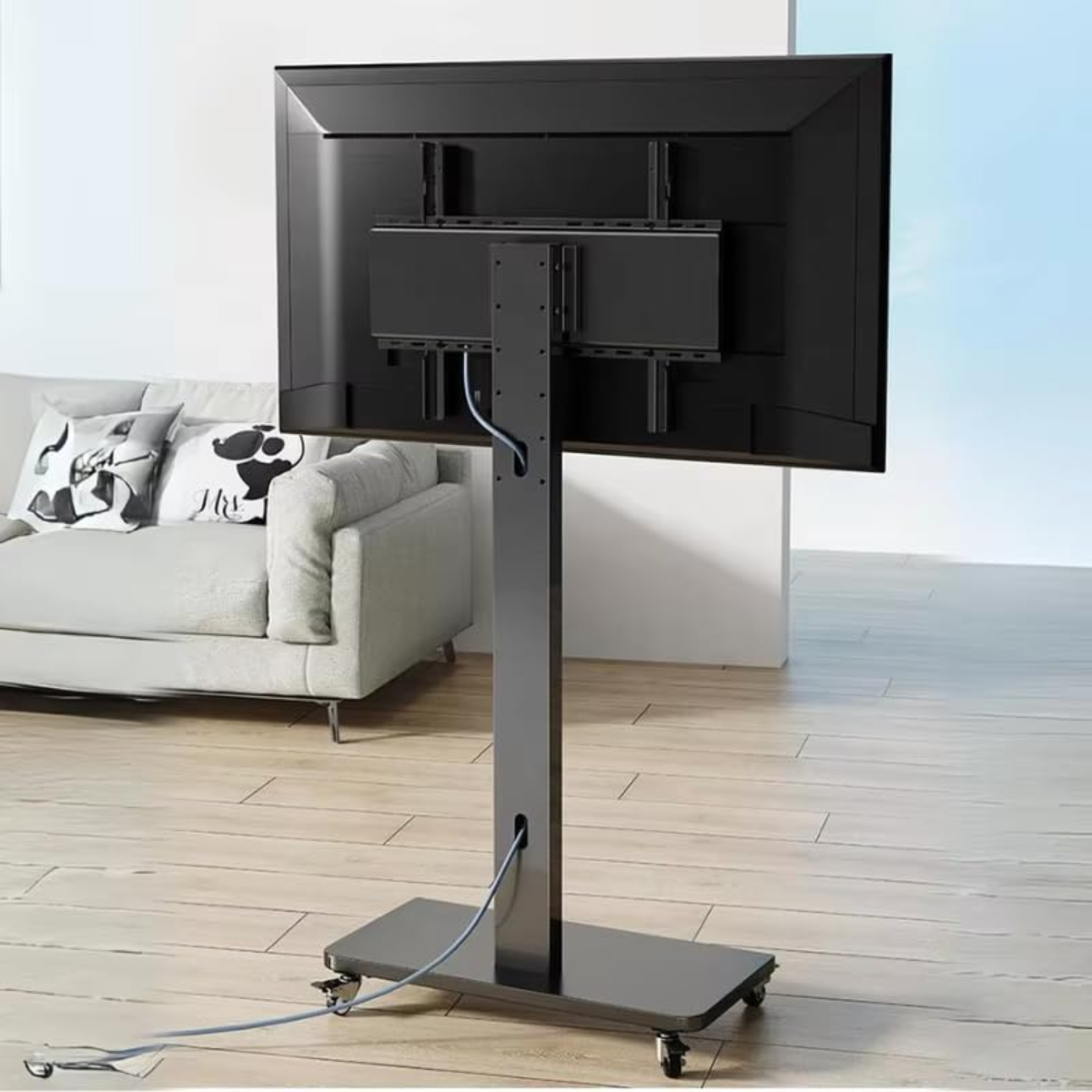 Gadget Wagon 26" - 65" TV Floor Cart with Wheels Portrait to Landscape  90 Degree Rotation free shipping