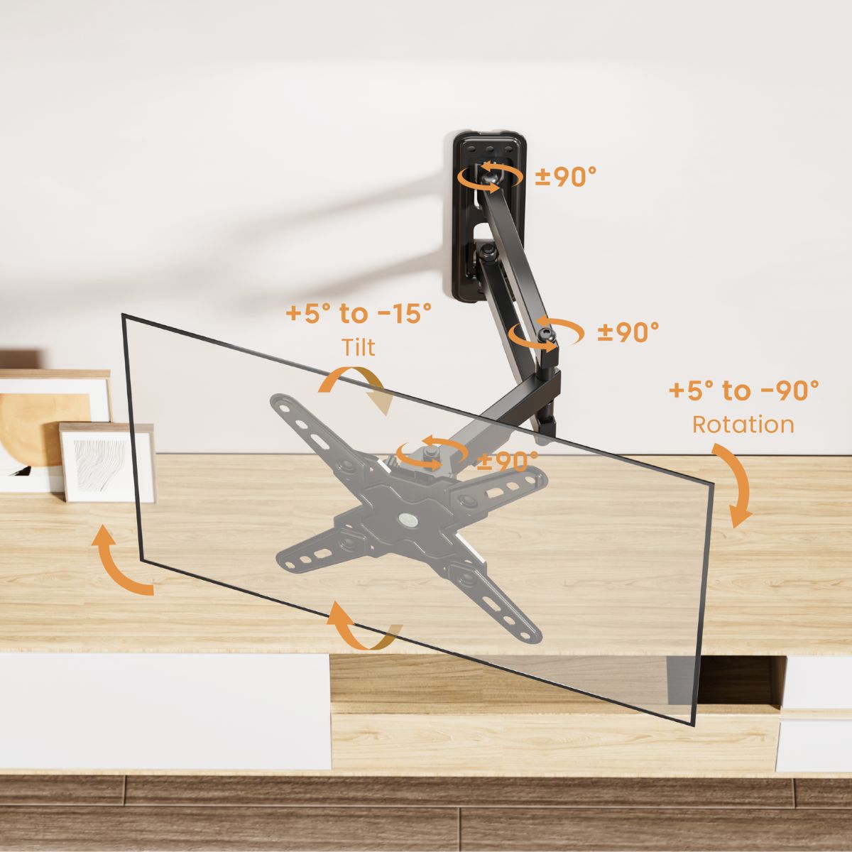 gadget wagon 19 - 43" LED TV Wall Mount Bracket Corner vesa 200 x 200 mm free shipping