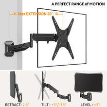 23 to 55 inches LED TV Gas Spring Flexi Wall Mount 30 Kgs Load Capacity