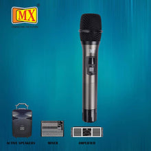 MX UHF Wireless Microphone System -with 4 Handheld Led Display Mics, Receiver for Professional engagements, Conference, PA, DJ Party & Multi-Purpose