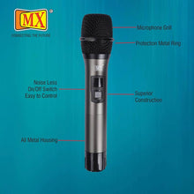 MX UHF Wireless Microphone System -with 4 Handheld Led Display Mics, Receiver for Professional engagements, Conference, PA, DJ Party & Multi-Purpose