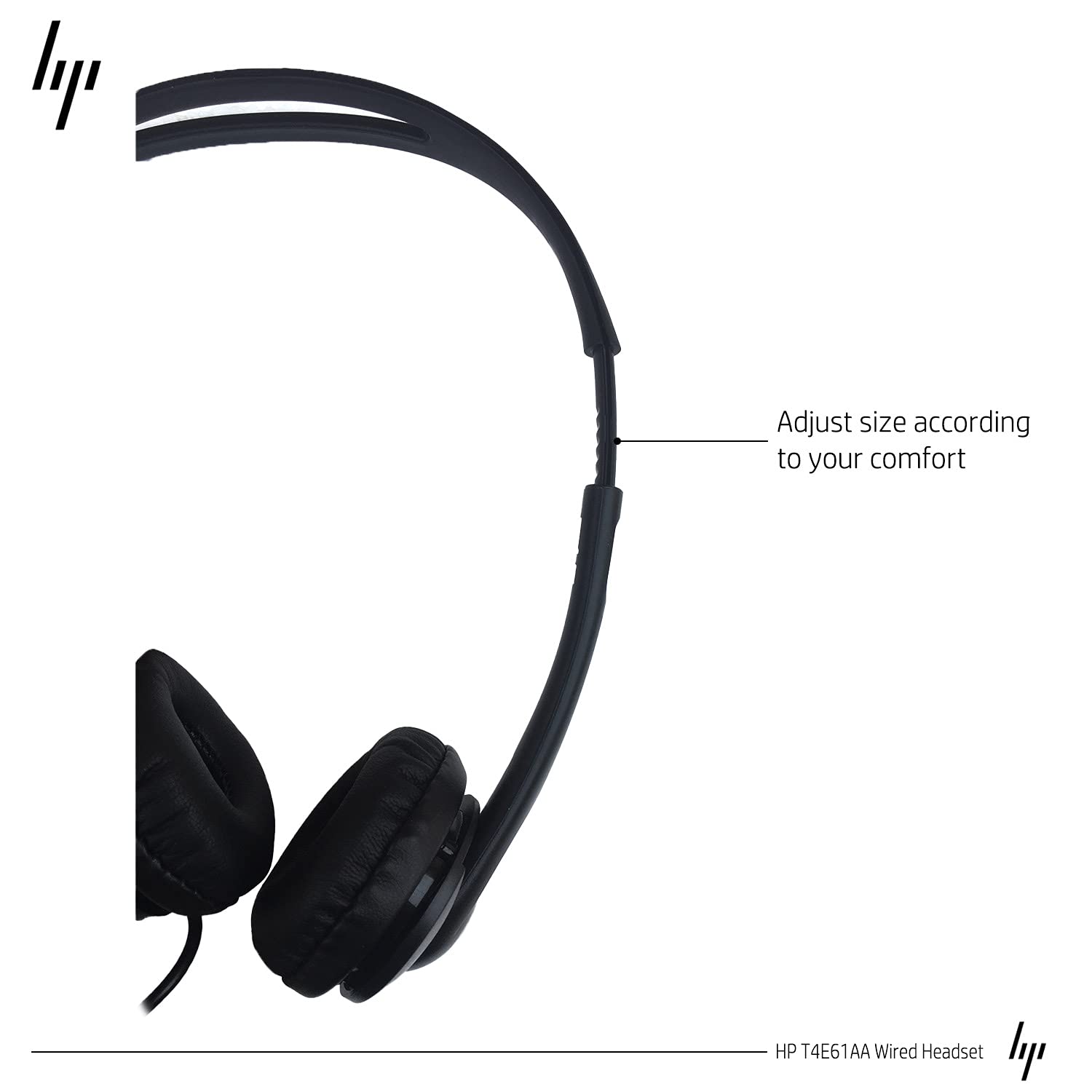 HP Stereo 3.5mm Over Ear Wired Headset with Mic (Black) T1A66AA Free Shipping