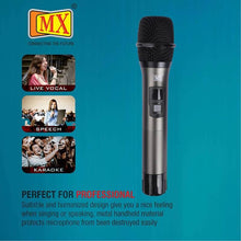MX UHF Wireless Microphone System -with 4 Handheld Led Display Mics, Receiver for Professional engagements, Conference, PA, DJ Party & Multi-Purpose