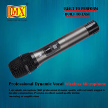MX UHF Wireless Microphone System -with 4 Handheld Led Display Mics, Receiver for Professional engagements, Conference, PA, DJ Party & Multi-Purpose